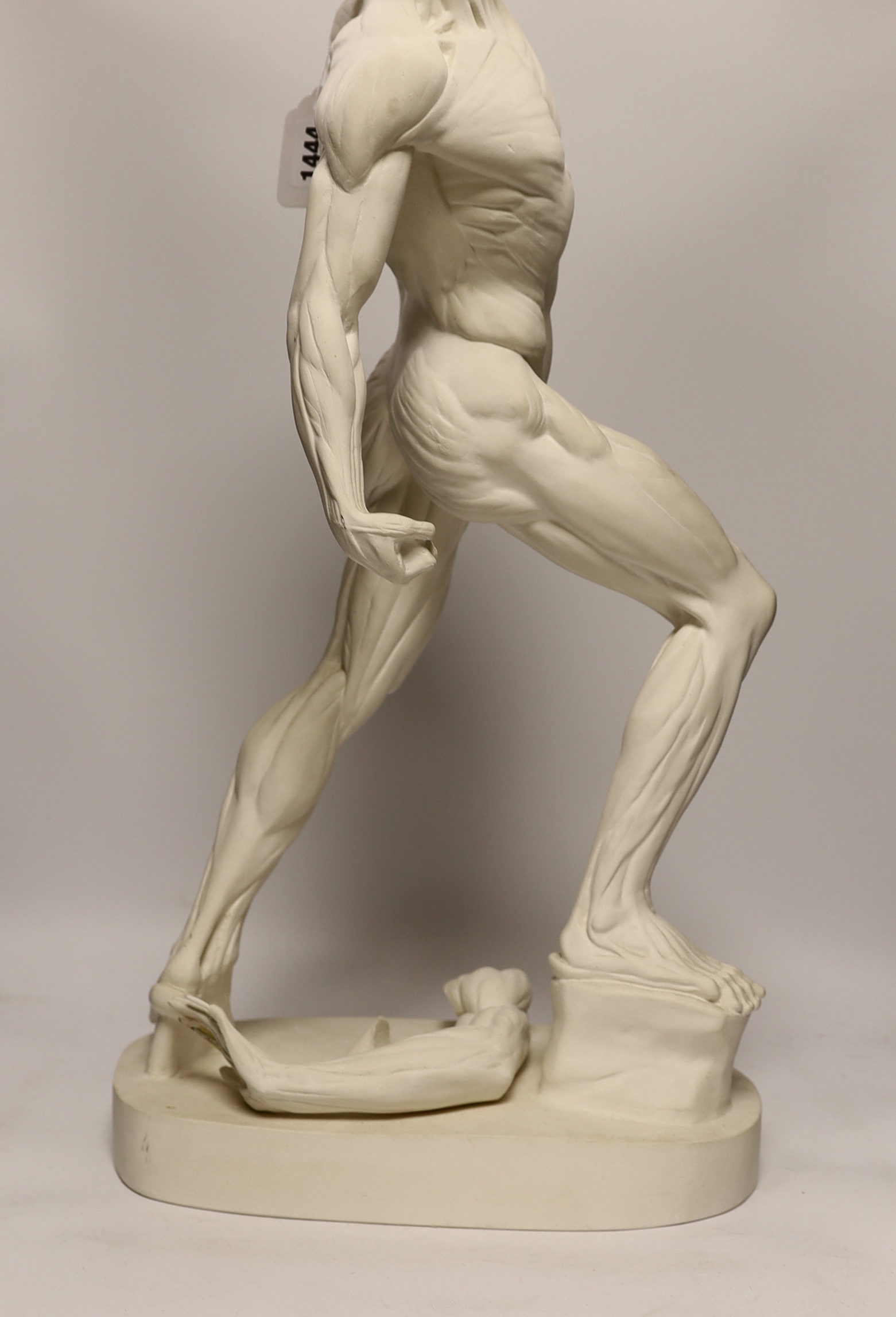 A plaster Echore model, 60cm high (left arm damaged)
